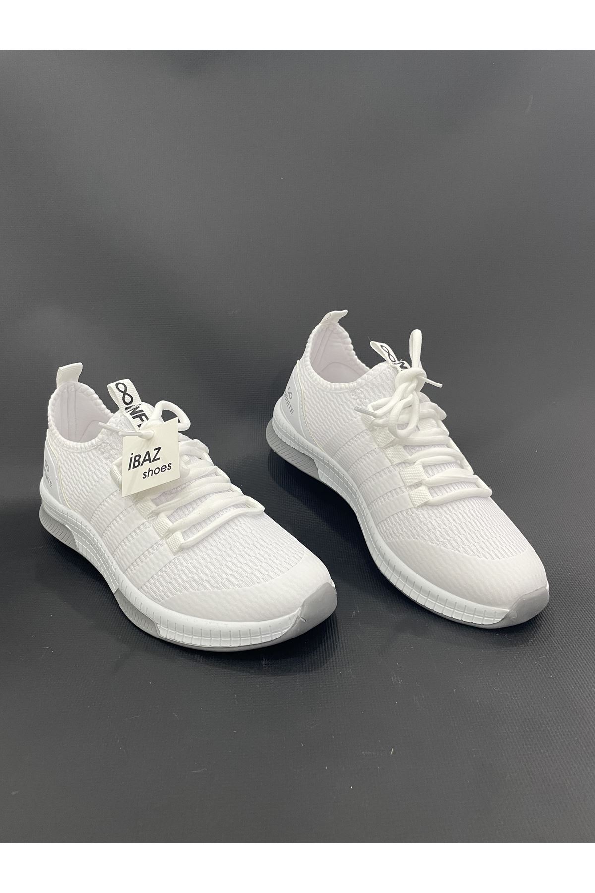 Triven Beyaz Gri Fileli Kadın Günlük Sneaker