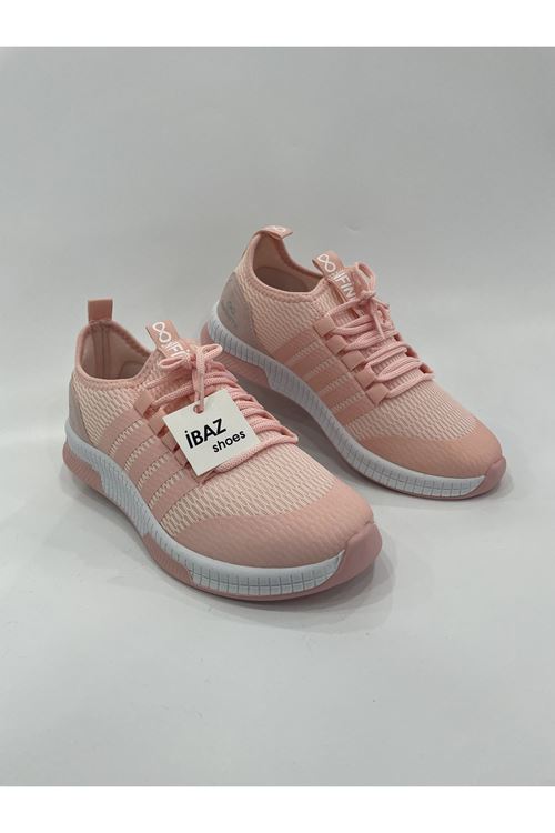 Triven Pudra Kadın Çizgili Sneaker