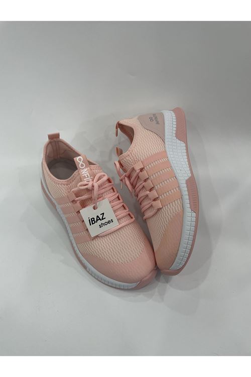 Triven Pudra Kadın Çizgili Sneaker