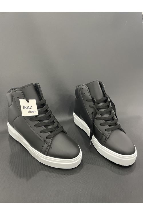 Siyah Kadın Boğazlı Günlük Ayakkabı