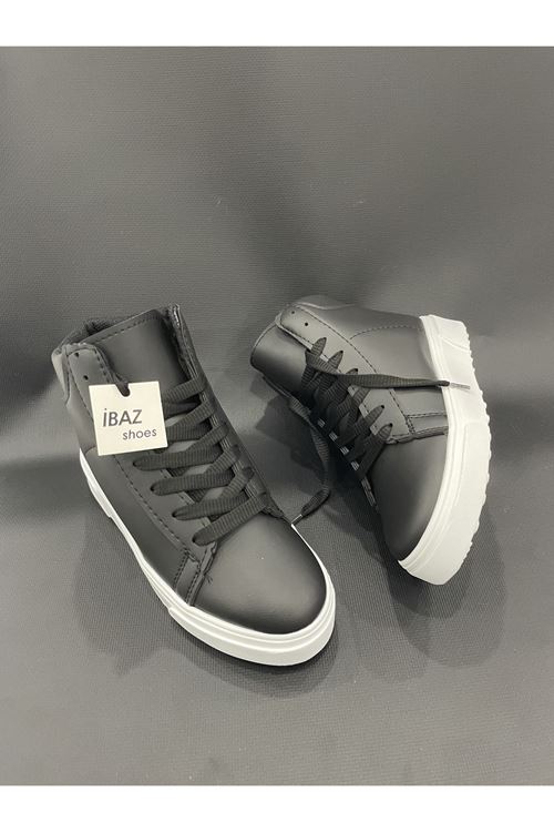 Siyah Kadın Boğazlı Günlük Ayakkabı