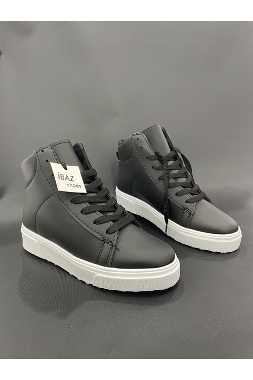 Siyah Kadın Boğazlı Günlük Ayakkabı