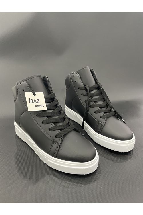 Siyah Kadın Boğazlı Günlük Ayakkabı