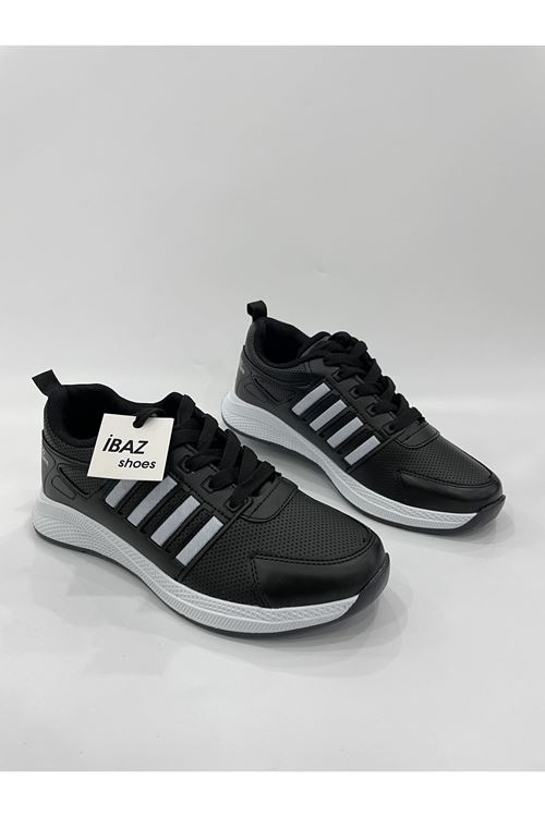 Volar Siyah Beyaz Çizgili Kadın Sneaker