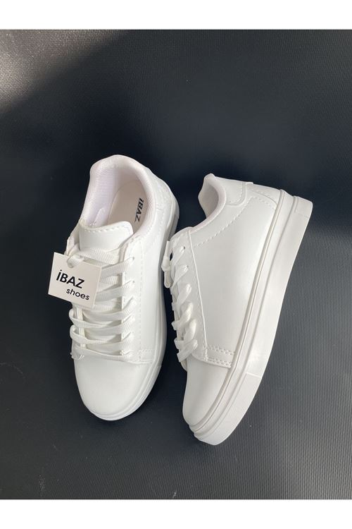 Nayro Beyaz Yüksek Topuklu Sneaker