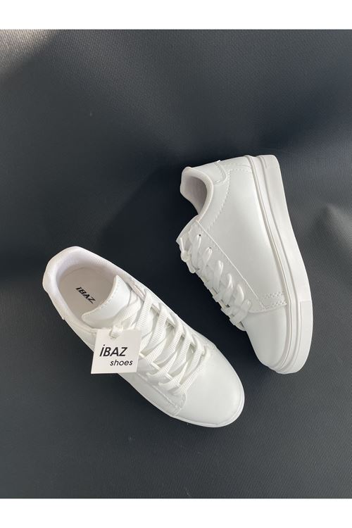 Nayro Beyaz Yüksek Topuklu Sneaker