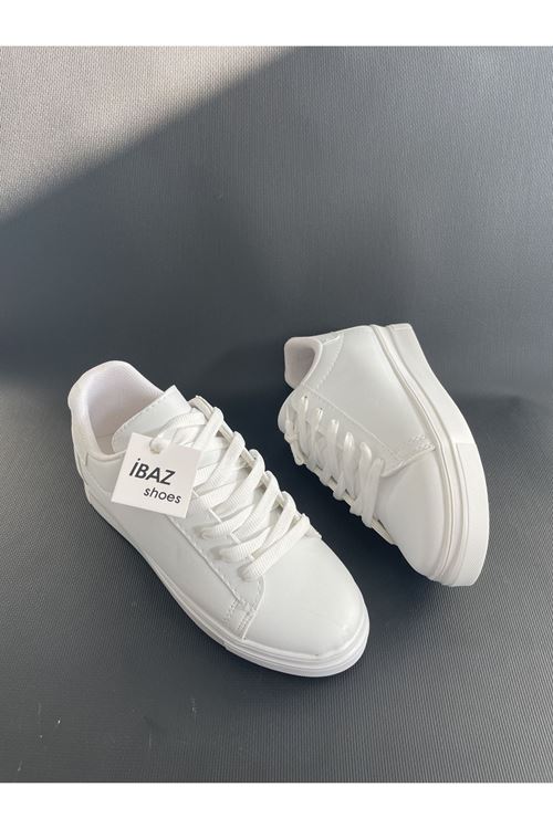 Nayro Beyaz Yüksek Topuklu Sneaker