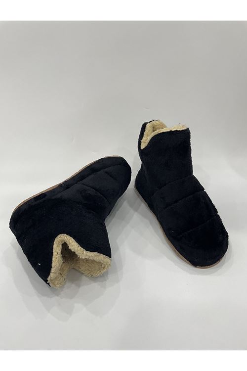 Siyah Peluş Kadın Panduf
