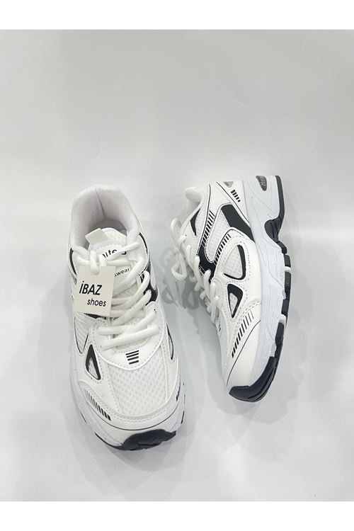 Beyaz Siyah Günlük Kadın Sneaker