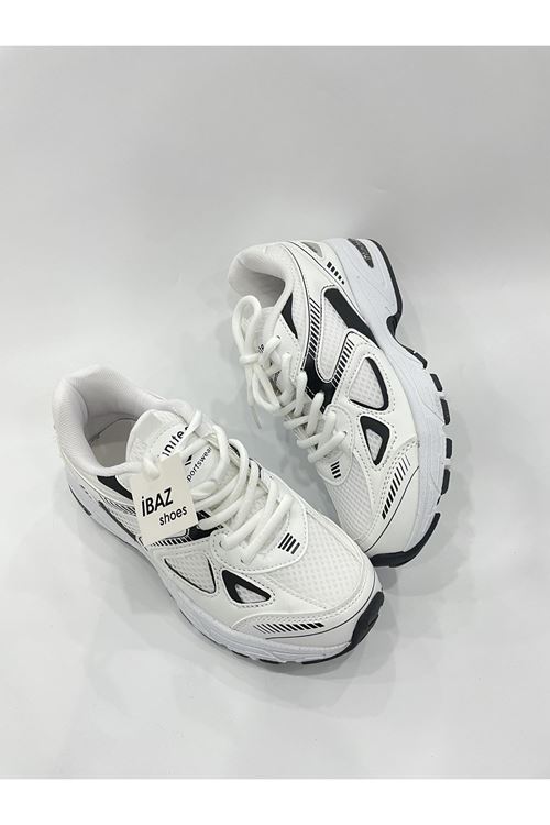 Beyaz Siyah Günlük Kadın Sneaker