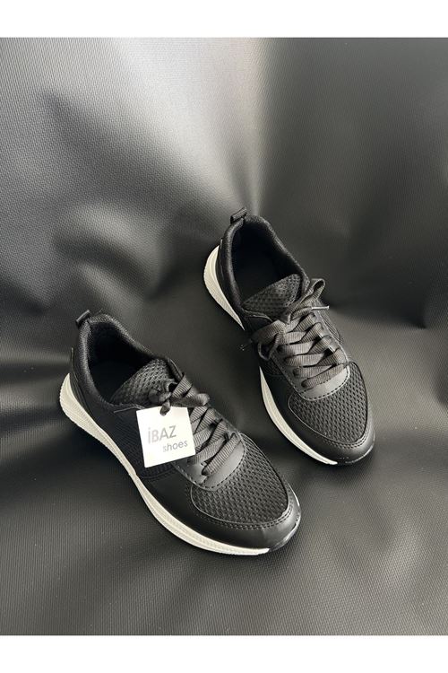 Zeno Siyah Fileli Kadın Sneaker