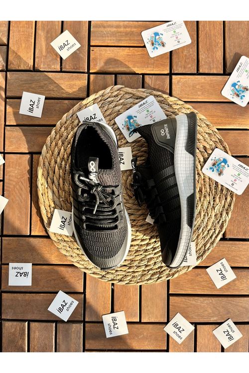 Triven Siyah Kadın Çizgili Sneaker