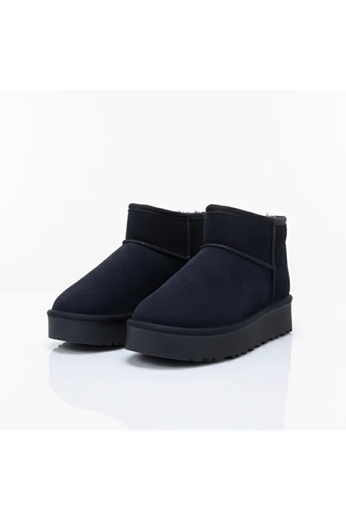 Tüylü Platform Bot Siyah