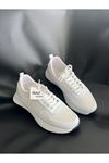Zeno Beyaz Fileli Kadın Sneaker